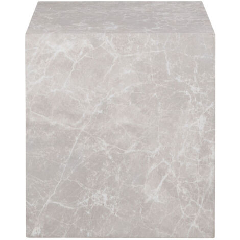 Table d'appoint carrée effet marbre beige – MDF haute qualité – Dimensions 40x40x45 cm – Élégante et compacte pour salon – House Nordic