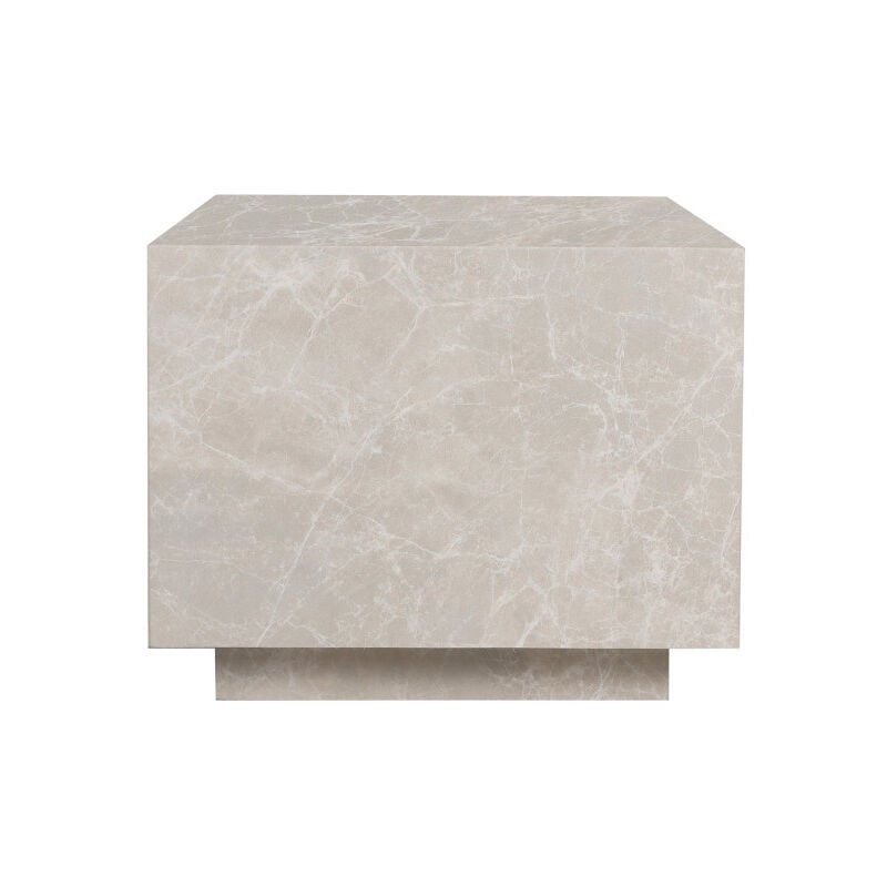 Table d'appoint Carrée en Marbre 40 cmx45 cm - Beige - LIPANI