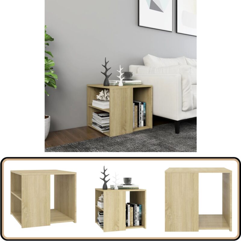 Vidaxl - Table d'appoint chêne sonoma 50x50x45 cm bois d'ingénierie - Table Basse - Meuble D'appoint - Table D'endroit - Décoration Intérieure