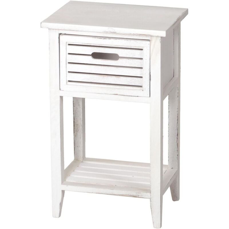 [JAMAIS UTILISÉ] Table d'appoint / chevet, 1 tiroir, 35x27x57cm, shabby, vintage, blanc