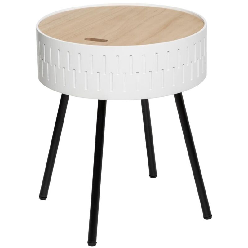 Table a Café Coffre Shiro Blanche Amosphera