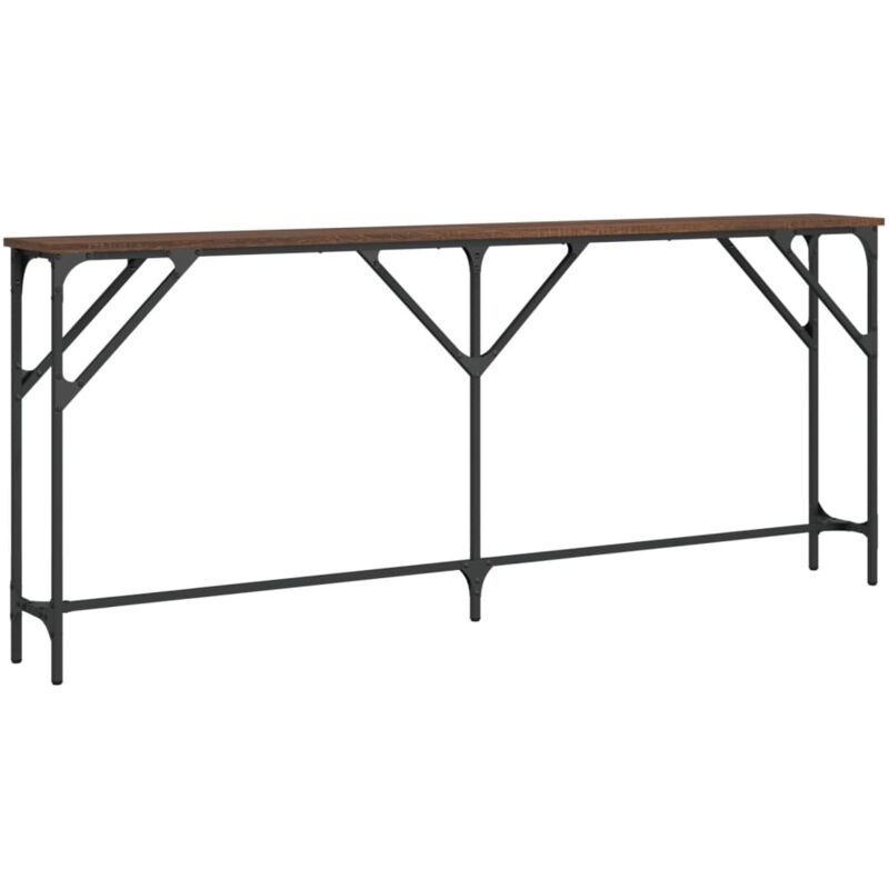 Décoshop26 - Table d'appoint console pratique pour une entrée organisée 180 x 23 x 75 cm bois d'ingénierie et métal DEC031866