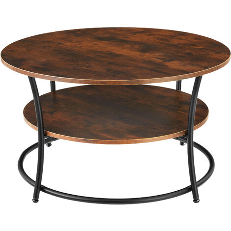 Table d’appoint Cromford 80x46cm - Table basse de style industriel, table de canapé, table de salon - bois clair industriel