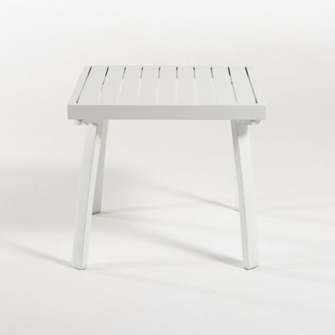 Table jardin d'appoint aluminium renforcé gris taille: 50 x 50 x 74 cm