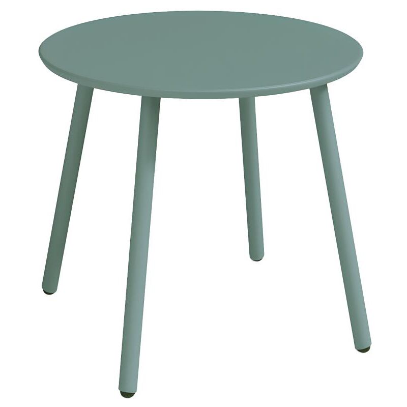 Table d'appoint de jardin en métal ronde - Vert amande - MIRMANDE de MYLIA