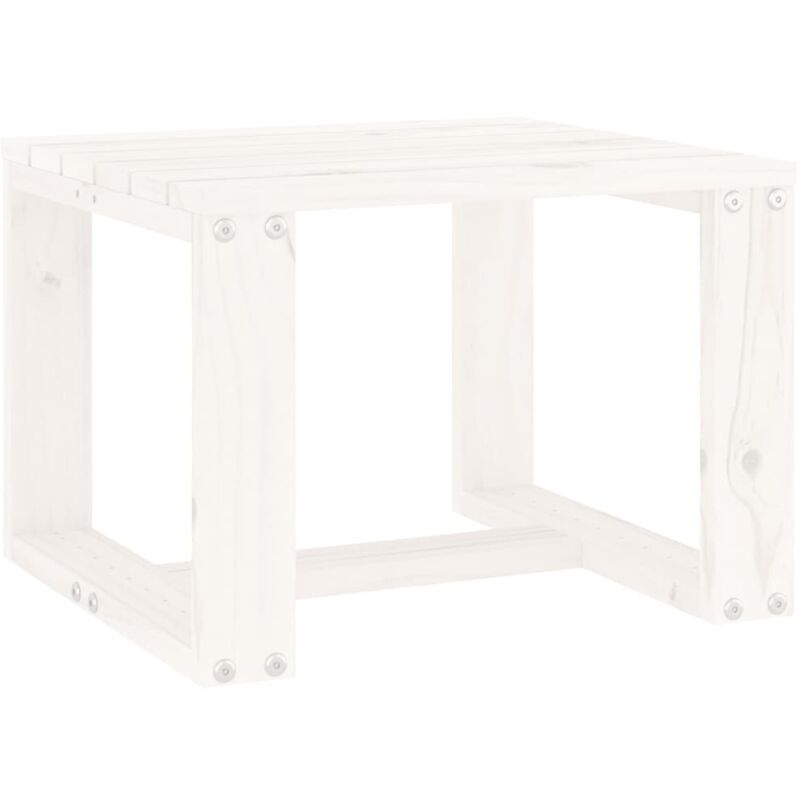 Vidaxl - Table d'appoint de jardin blanc 40x38x28,5cm bois massif de pin