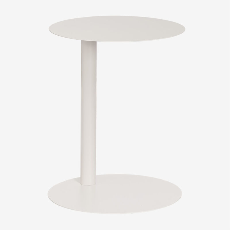 Sklum - Table d'appoint de jardin ronde Ø40 cm en acier inoxydable Yannik Blanc Gardenia Sklum - Table d'appoint de jardin ronde Ø40 cm en acier inoxydable Yannik Blanc Gardenia