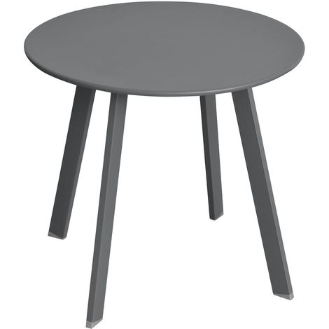 HESPERIDE d appoint de jardin ronde Saona graphite 90x40cm en acier traité époxy - Hespéride