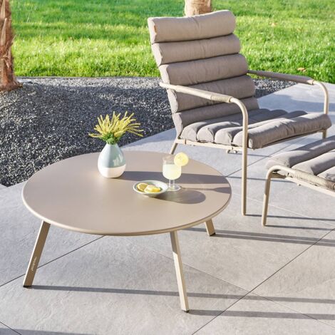 Table d'appoint de jardin Saona D90cm café - Hespéride