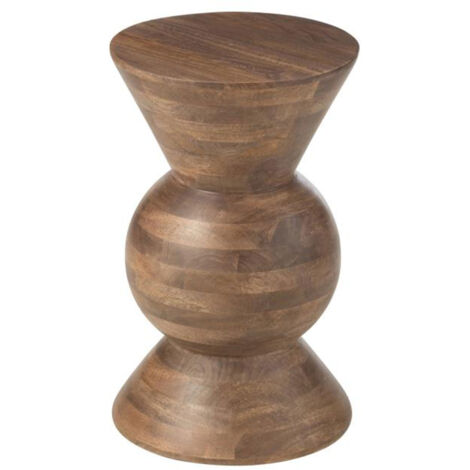 Table d'appoint design 31x31x50 cm en manguier naturel