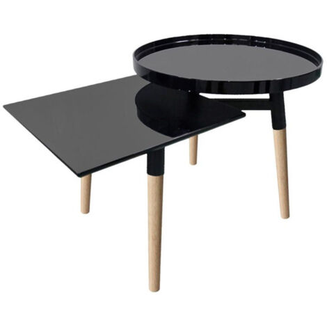 Table d'Appoint Design "Butler" 77cm Noir