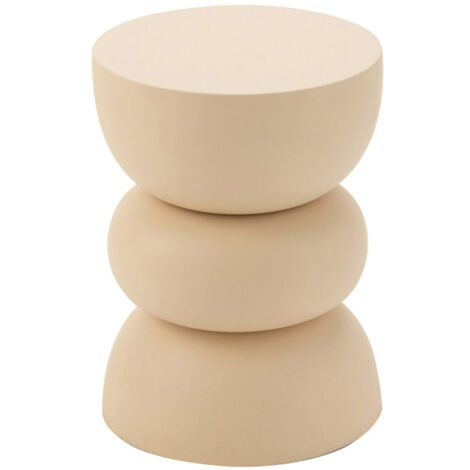 Table d'Appoint Design en Métal "Lise" 43cm Beige