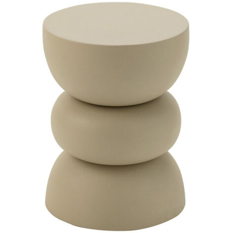Table d'Appoint Design en Métal "Lise" 43cm Ivoire