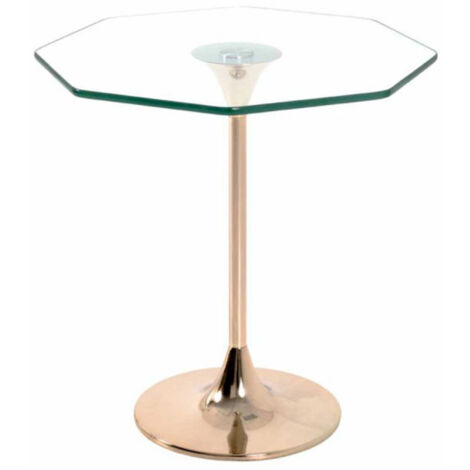 Table d'Appoint Design en Verre "Lya" 47cm Or