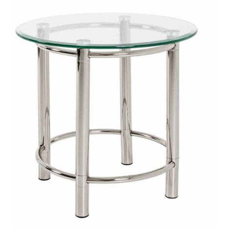 Table d'Appoint Design "Fygas" 55cm Argent