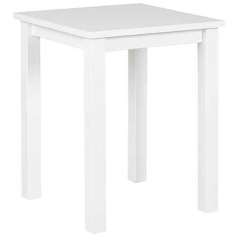 Table d'Appoint Design "Garyo" 55cm Blanc Laqué