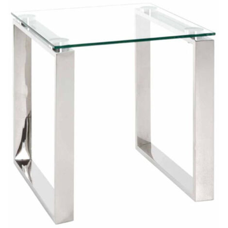 Table d'Appoint Design "Hytin" 45cm Argent