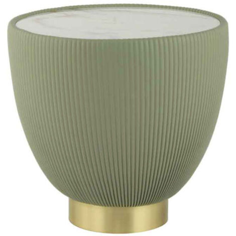 Table d'Appoint Design "Jokai" 47cm Vert & Or