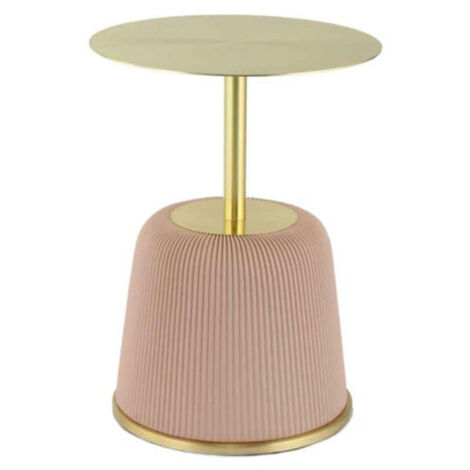 Table d'Appoint Design "Jokai" 60cm Rose & Or