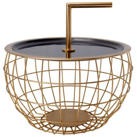 Table d'Appoint Design "Jouy" 38cm Noir