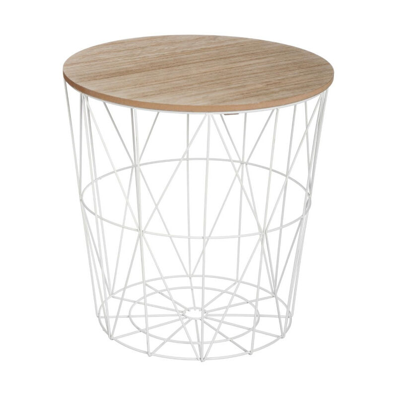 Atmosphera – Table d'appoint design Kumi 39,5cm MDF et métal – Couleur blanche – Hauteur 41cm – Légère 1,8kg pour espaces modernes Atmosphera – Table d'appoint design Kumi 39,5cm MDF et métal – Couleur blanche – Hauteur 41cm – Légère 1,8kg pour espaces modernes