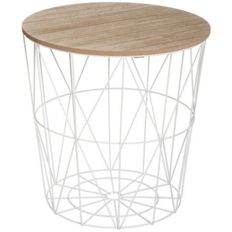 Table d'Appoint Design Kumi 41cm Blanc