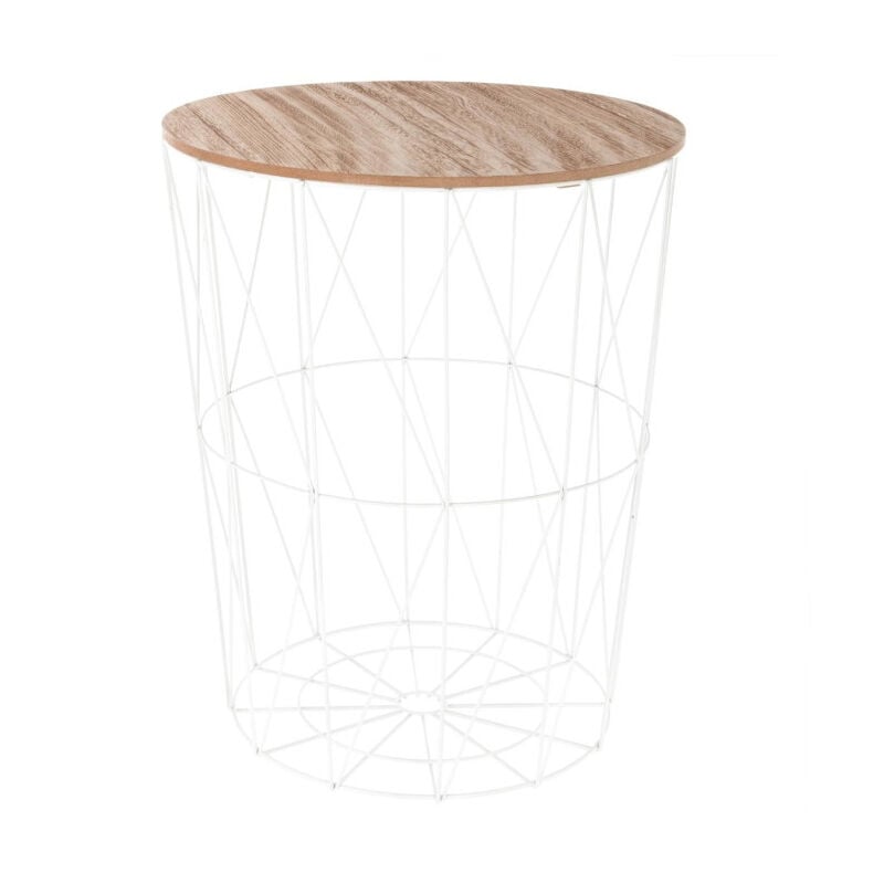 Table d'Appoint Design "Kumi" 57cm Blanc