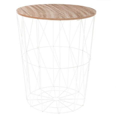 Table d'Appoint Design "Kumi" 57cm Blanc