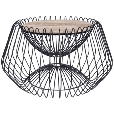 Table d'Appoint Design "Malibu" 60cm Marron
