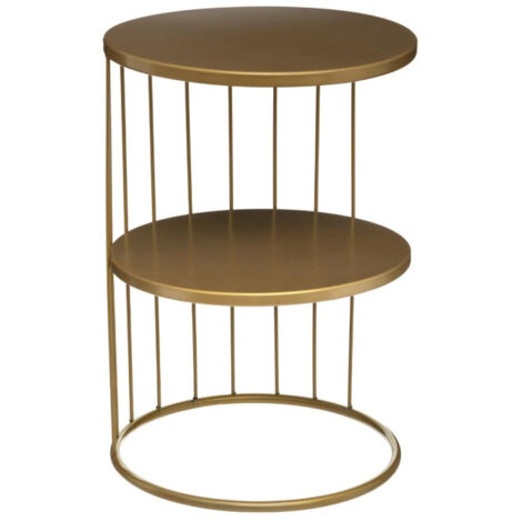 Table d'Appoint Design Métal "Kobu" 36cm Or