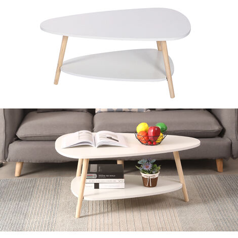 Table d’appoint Design Moderne,Resistant,90 x 60 x 40 cm,blanc