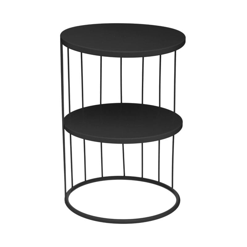 Table d'Appoint Design Métal 'Kobu' 36cm Noir