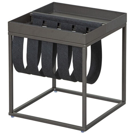 Table d'Appoint Design "Porte-Magazine" 40cm Gris