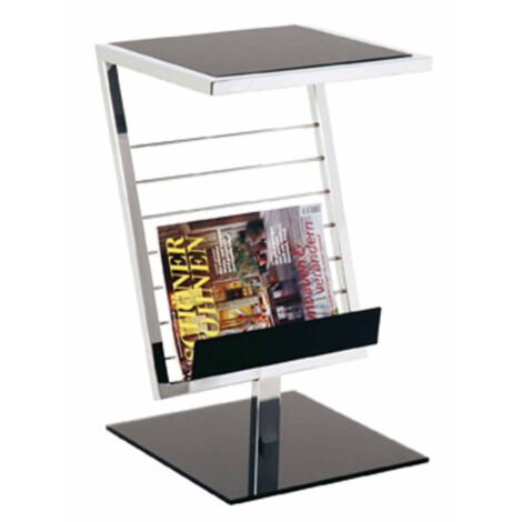 Table d'Appoint Design "Revue" 60cm Noir