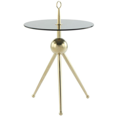 Table d'Appoint Design "Rodriga" 53cm Or & Gris