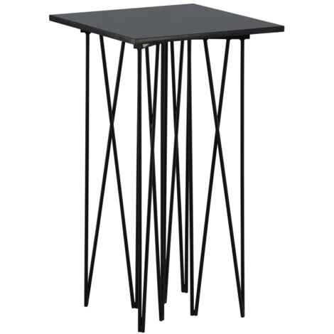 Table d'Appoint Design "Stone" 65cm Noir