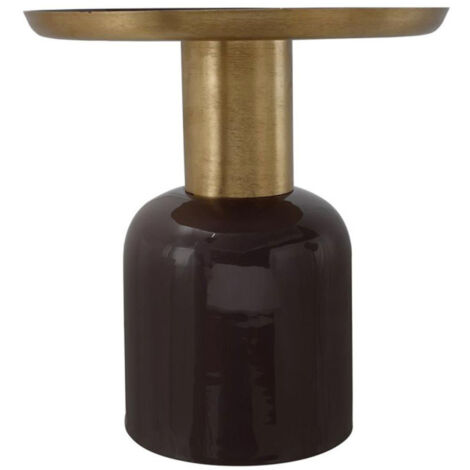 Table d'Appoint Design "Yeza" 40cm Violet & Or