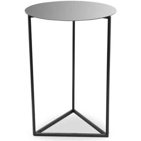 Table d'Appoint Design "Zeliana" 79cm Noir