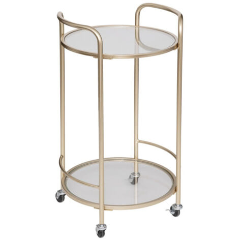 Table d'Appoint Desserte en Métal "Thalia" 75cm Or