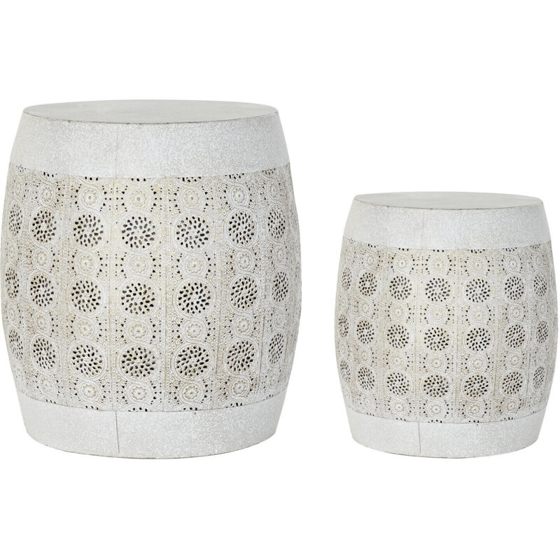 Dkd Home Decor - Table Auxiliaire Set 2 Métal 40X40X42 Vieilli