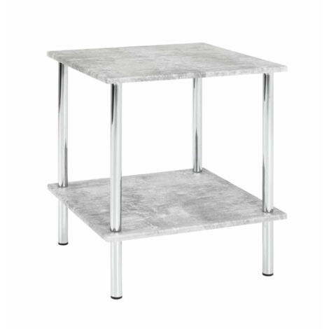 Table d'Appoint Effet Béton "Miguel" 45cm Gris