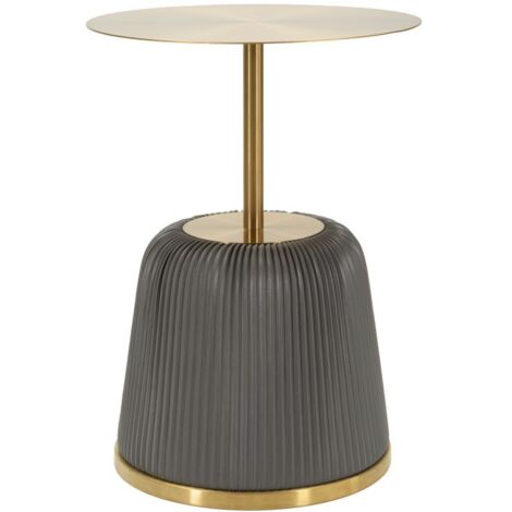 Table d'appoint Egle grise, Ø 40 x 55 cm