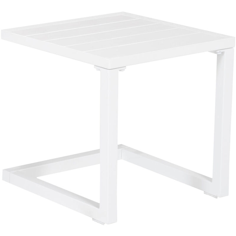 Happy Garden - Table d'appoint barbados en aluminium blanc