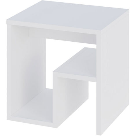 table d'appoint en bois "Bon" 40 x 35 x 40 cm - Blanc