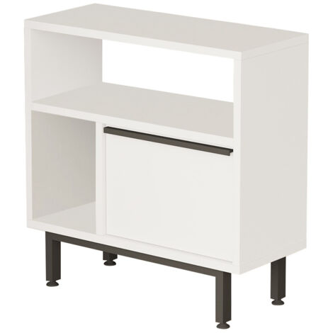 Table d'appoint en bois "Calvin" - 60 x 25 x 60 cm - Blanc