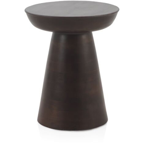 Table d'appoint en bois couleur noyer