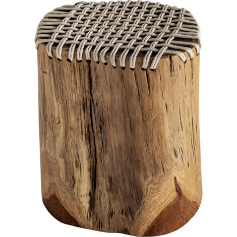 Table d'appoint en bois de suar marron style ethnique naturel - Marron bois naturel