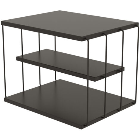 table d'appoint en bois "Lifon" 50 x 40 x 33 cm - Anthracite