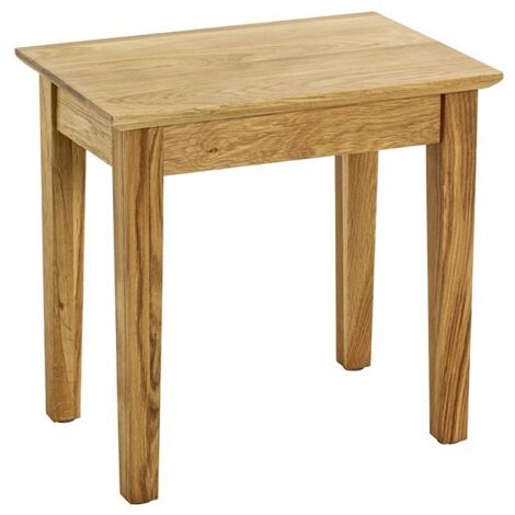 Table d'appoint en bois massif huilé coloris Chêne - Longueur 43 x Hauteur 42 x Profondeur 30 cm