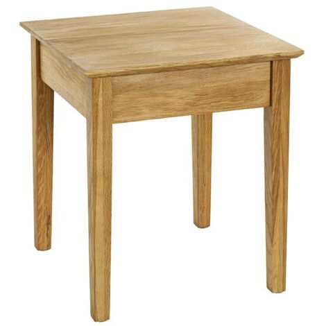 Table d'appoint en bois massif huilé coloris chêne - Longueur 45 x Profondeur 45 x Hauteur 52cm